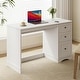 preview thumbnail 6 of 6, 48" White Computer Desk with 3 Drawers, Modern Writing Desk with Storage for Home Office or Study