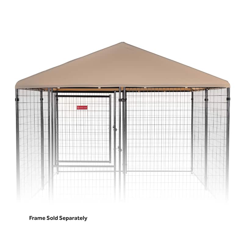 Lucky Dog CANOPY Kennel Cover - Khaki - 10' x 10'