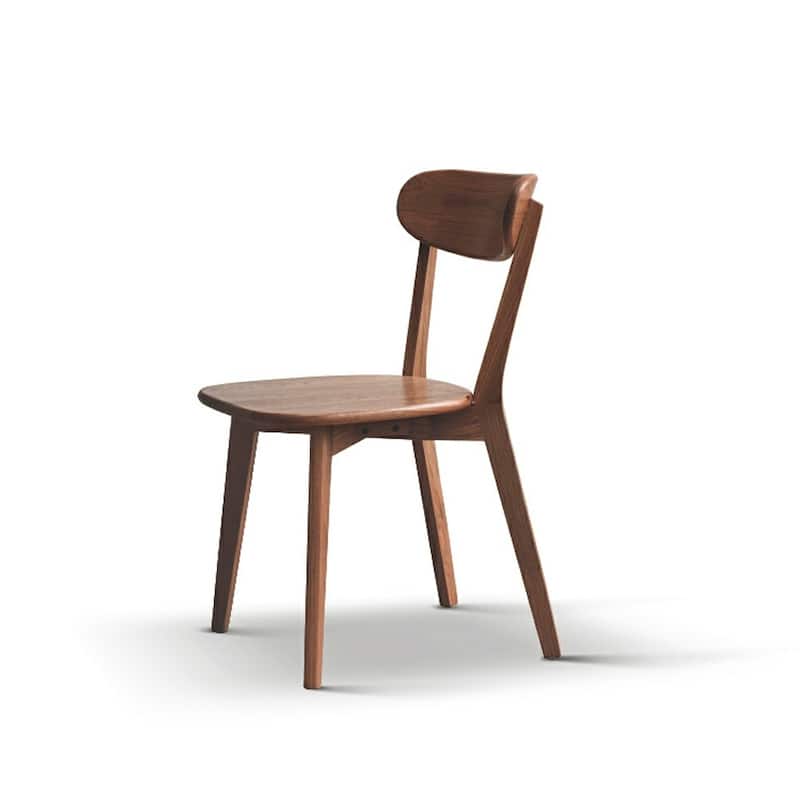 Wooden FAS Grade Oak Dining Chair Natural Wood Living Room Chair Simple Natural - Walnut