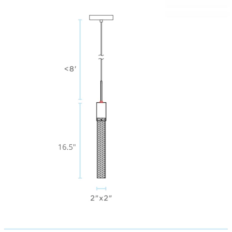 Rectangular Crystal Pendant // XL 1 light - N/A