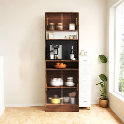 Kitchen Pantry Sideboard Freestanding Countertop Storage Cabinet