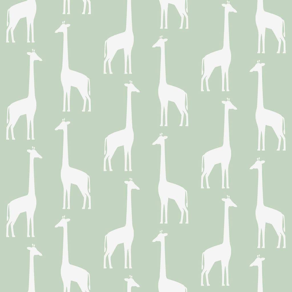 Chesapeake Vivi Sage Giraffe Wallpaper - 20.9 x 396 x 0.025