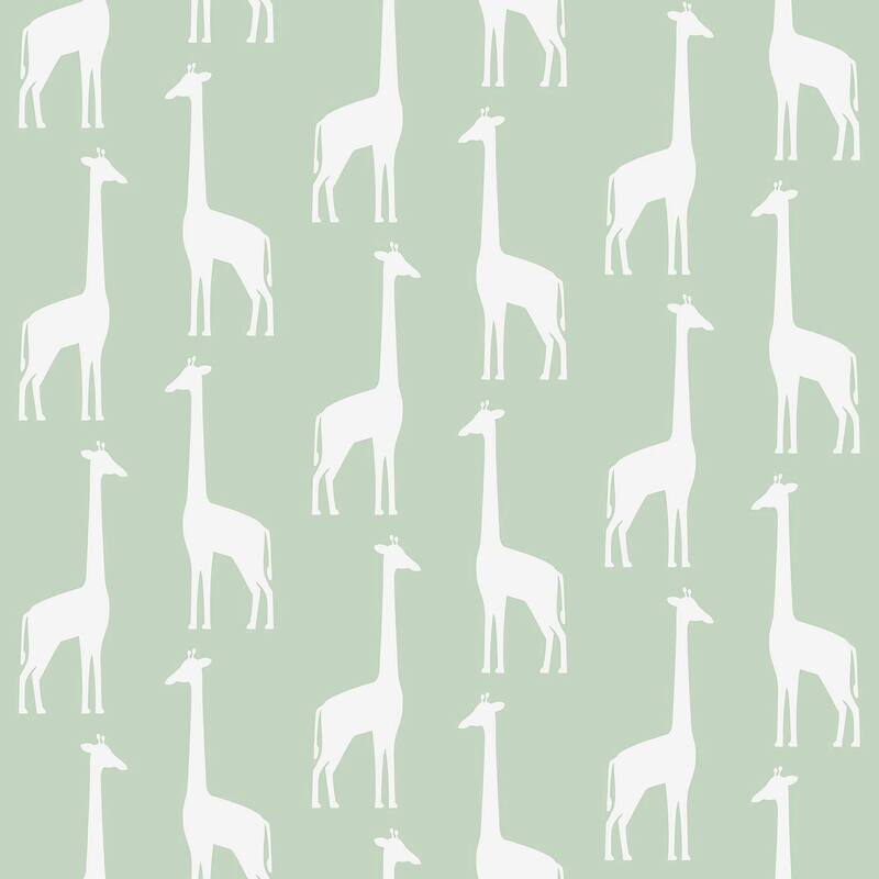 Chesapeake Vivi Sage Giraffe Wallpaper - 20.9 x 396 x 0.025