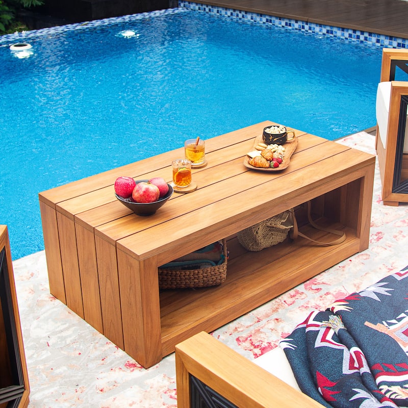 Cambridge Casual Hans Indonesian Teak Outdoor Patio Coffee Table