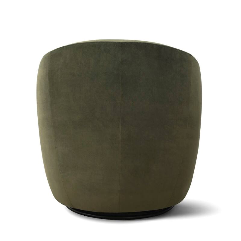 27'' Wide Velvet Small Swivel Barrel Chair