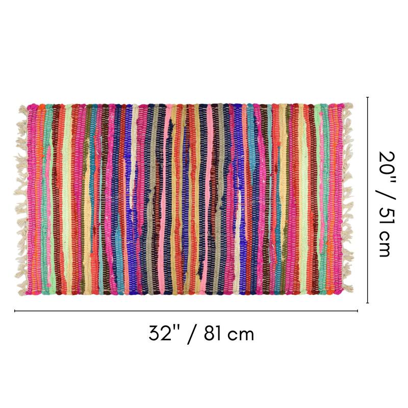 Fabstyles Spectrum Cotton Handmade Area Rag Rug