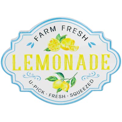 Farm Fresh Lemonade Metal Wall SIgn - 15"