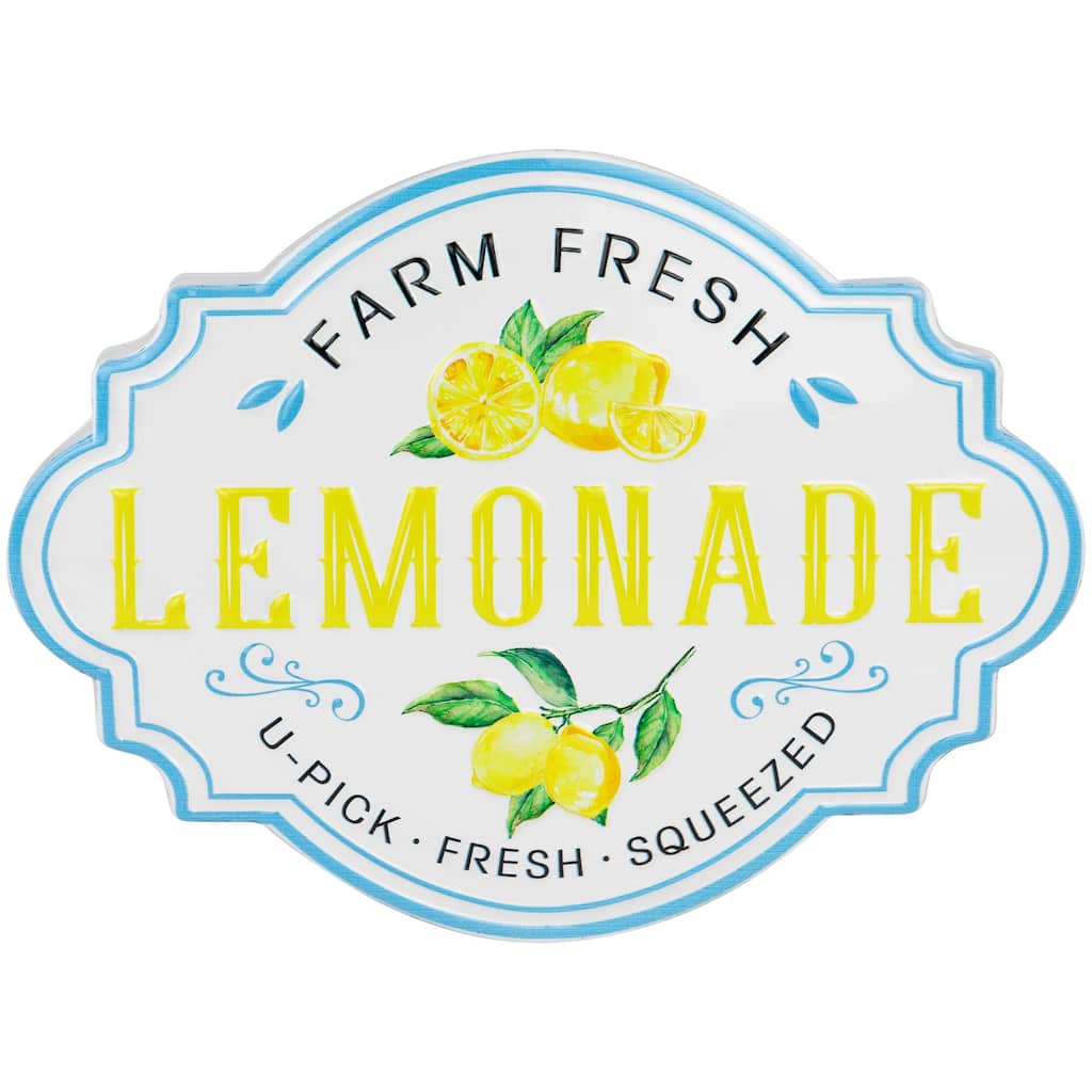 Farm Fresh Lemonade Metal Wall SIgn - 15"