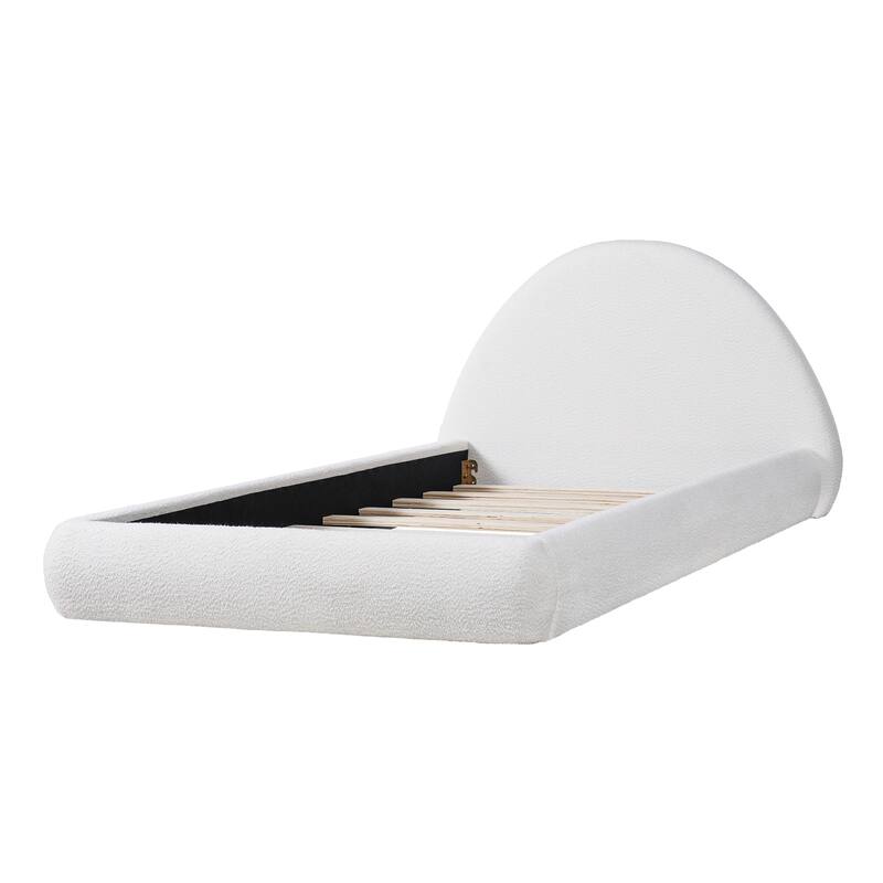 Christopher Knight Home - Rosalie Modern Upholstered Bed Frame with Curved Headboard