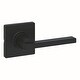 preview thumbnail 4 of 2, Kwikset Casey Passage Door Lever Set with Square Rose Iron Black