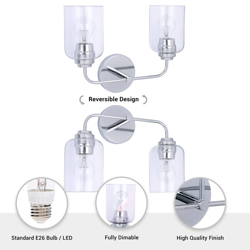 Brio Lighting Kiara 2-Light Dimmable Bathroom Vanity Light