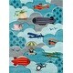 preview thumbnail 4 of 5, Momeni Lil Mo Whimsy Sky Aviator Hand-Tufted and Hand-Carved Rug. 2' x 3' - Rectangle
