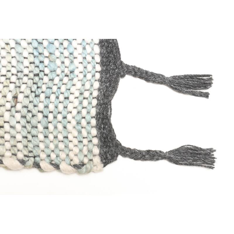 ECARPETGALLERY Braid weave Sienna Ivory Wool Rug - 5'9 x 7'3