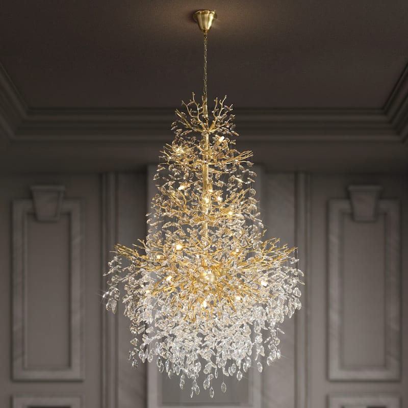 KAYLA 39.3-90.5in HorseshoeMountain ShapeChandelier - 39.3in - Gold