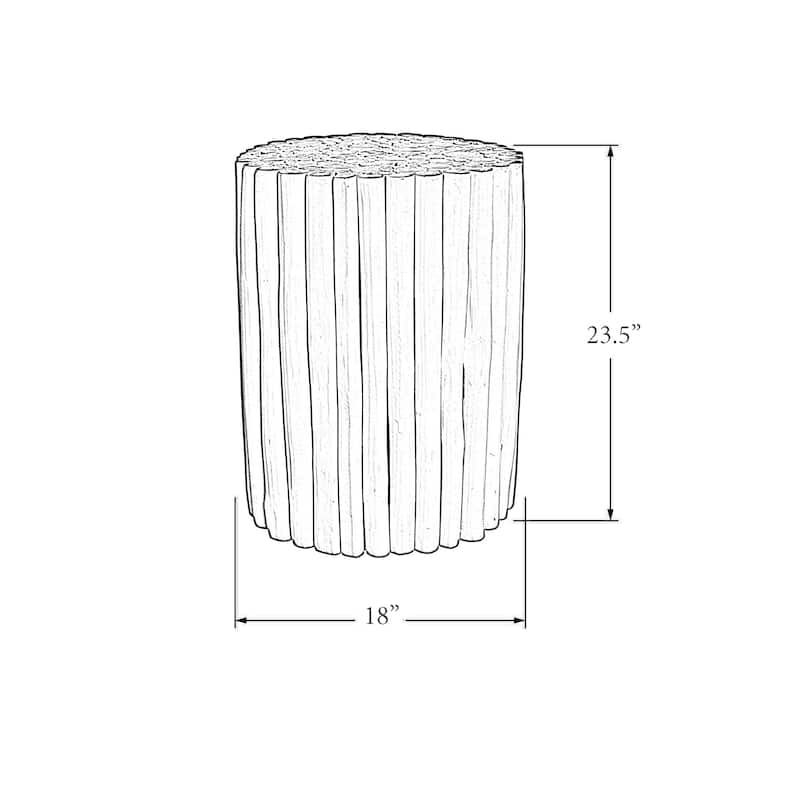 Reclaimed Solid Teak Wood Branch Bundle Table by East at Main