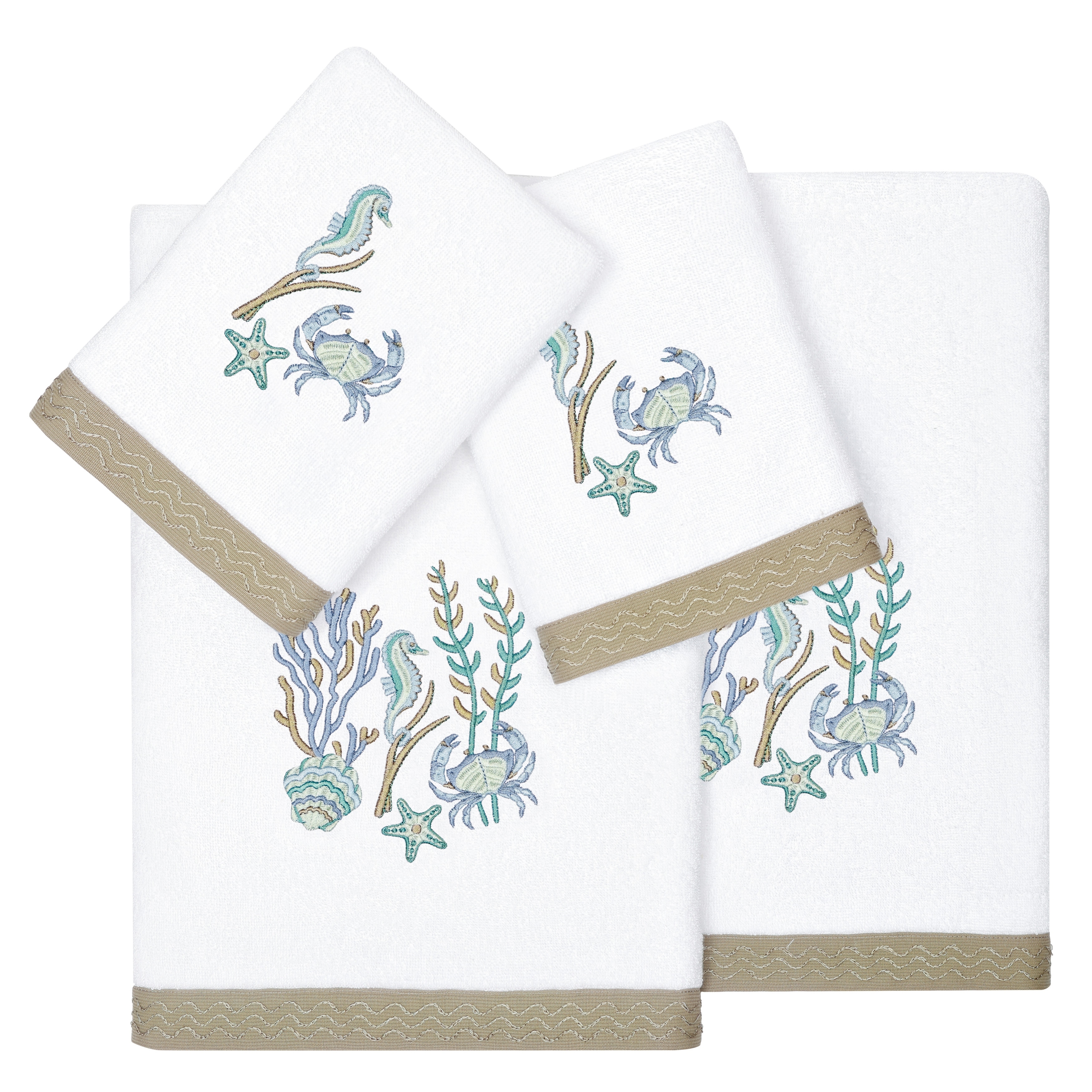 Authentic Hotel and Spa Turkish Cotton Aaron 4PC Embellished - Picture 45 of 45