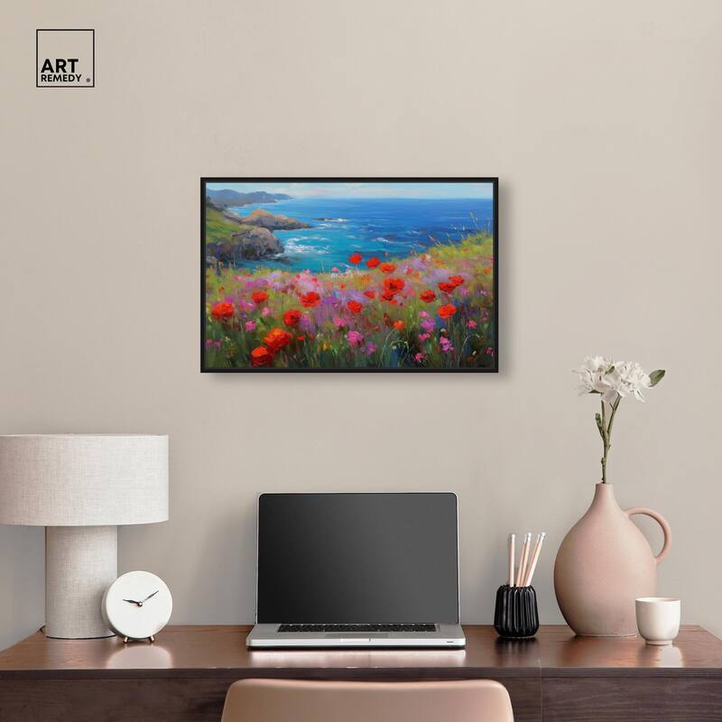 Ocean View Bloom II Canvas by Art Remedy
