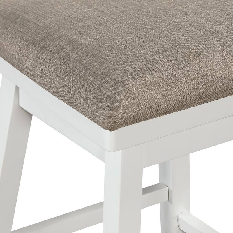 Brookline Wooden Linen Swivel Dining Room Barstool