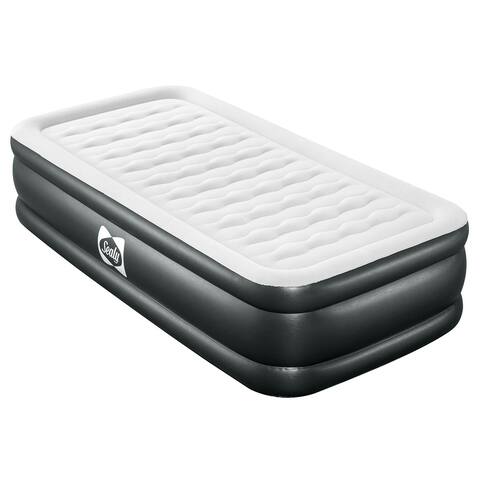 Sealy 94053E-BW Tritech 18 Inch Inflatable Mattress Twin Airbed w/ Built-In Pump