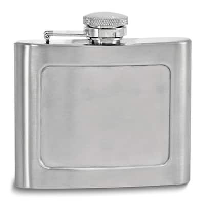 Curata Stainless Steel 5 Ounce Engravable Flask