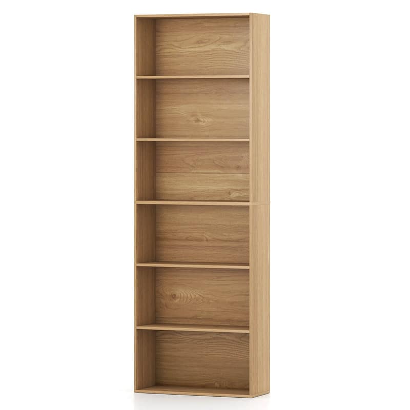 Costway 70" Tall 6-Tier Bookcase with 6 Open Shelves Anti-Toppling - See Details