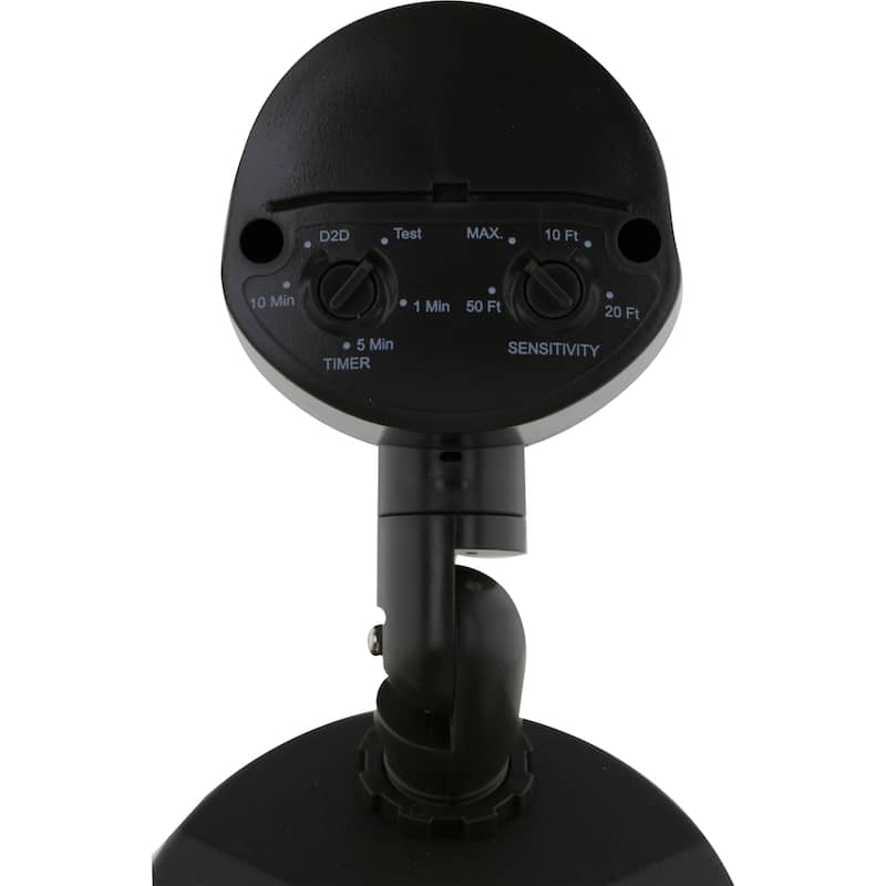 LED Security Light Dual Head With Motion Sensor Black Finish 3000K