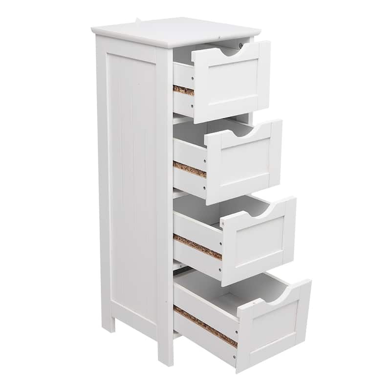 32"FCH 4 Drawers bathroom ark Storage Cabinet white