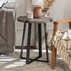 preview thumbnail 12 of 31, Middlebrook Barnett Round Metal Wrap Side Table Slate Grey