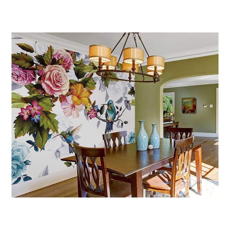 Hummingbird Garden Wall Mural