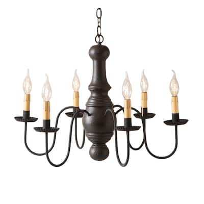 Maple Glenn Chandelier In Black - 19 X 27 X 27 inches