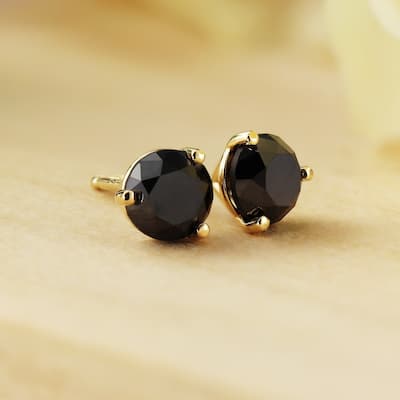 Auriya 1/2 to 4ctw Black Diamond Stud Earrings 14k Yellow Gold Martini-set