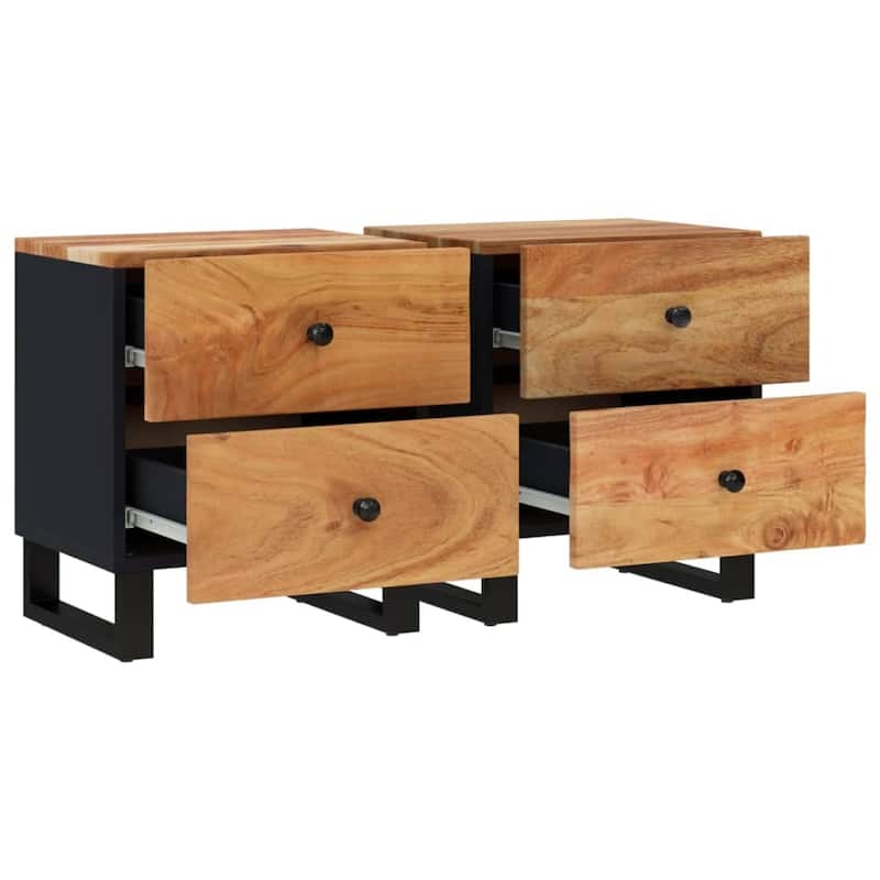 vidaXL Bedside Cabinet 15.7"x13"x18.1" Solid Wood