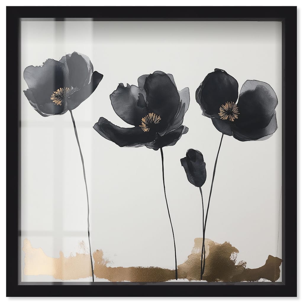 Nocturnal Flowers I Shadowbox by Art Remedy