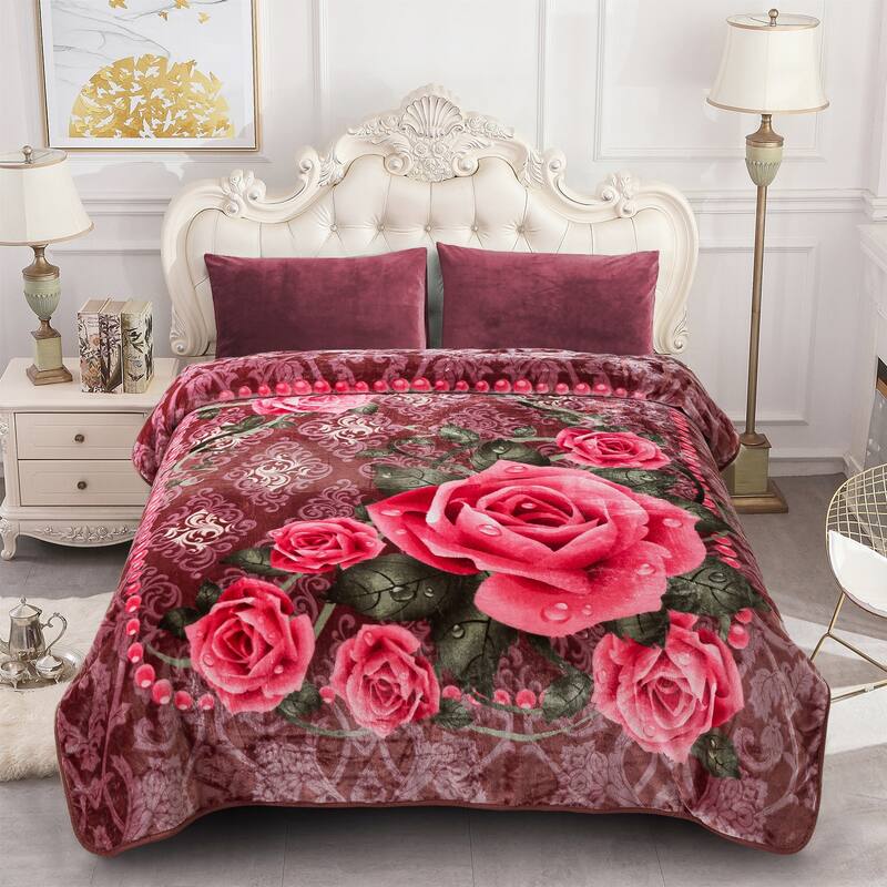Printed Rachel Plush Blanket 75"x91"