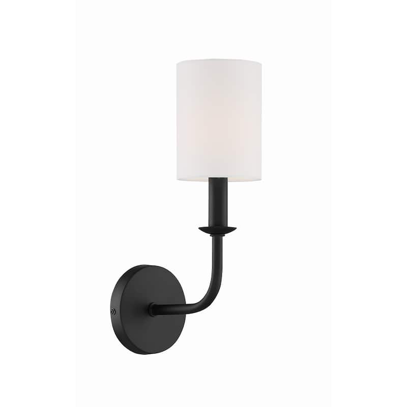 Crystorama Lighting Group Bailey Single Light 16" Tall Wall Sconce - Matte Black