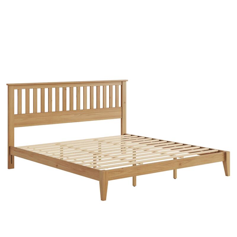 GDFStudio - Malinda Mission Wood Panel Bed with Slat Support