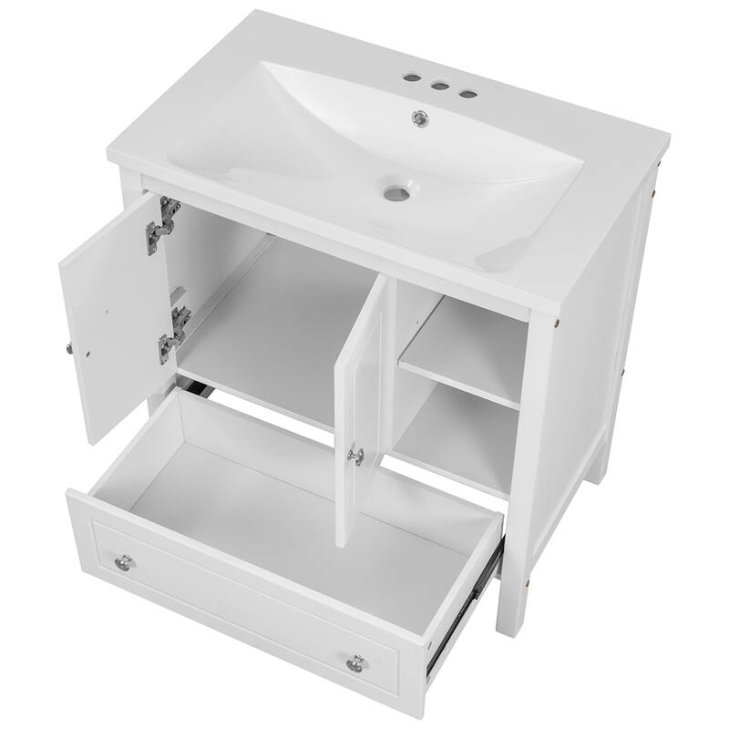 30" Bathroom Vanity with Sink Storage Cabinet and Drawers