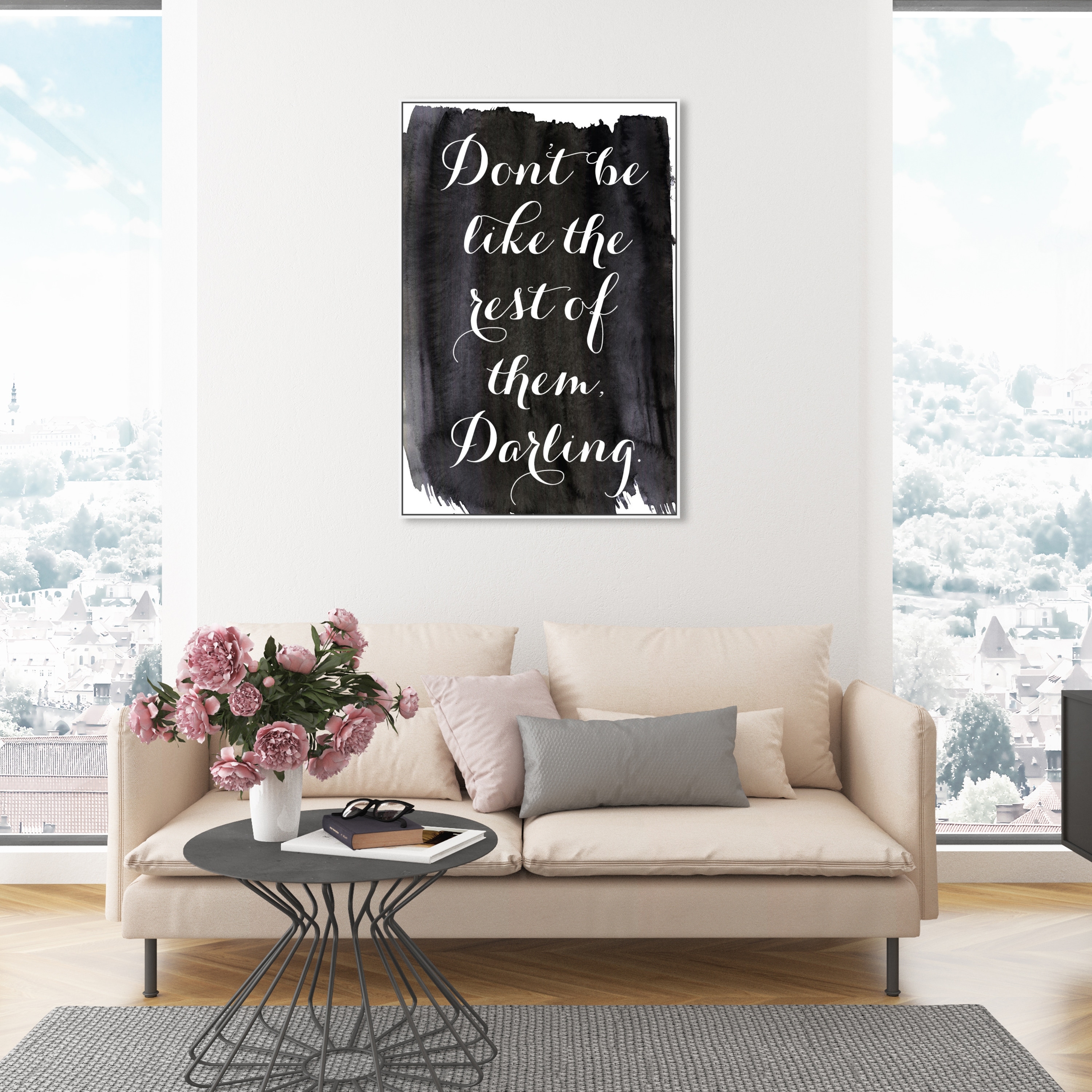 Oliver Gal 'Expensive Things Graffiti' Typography and Quotes Wall Art Canvas Print Funny Quotes and Sayings - Gold, Pink - 36 x 54