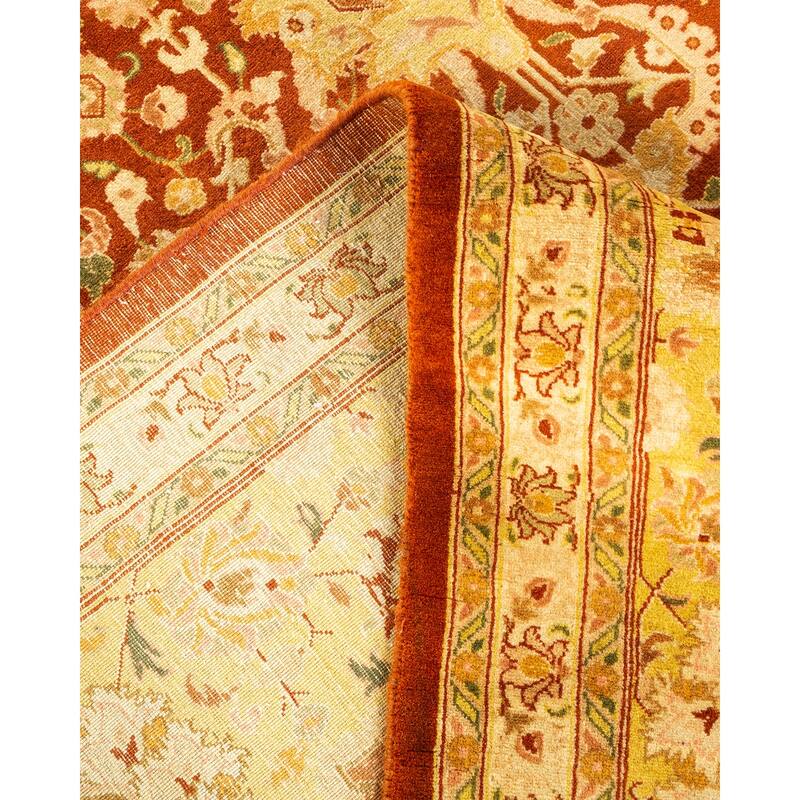 Overton One-of-a-Kind Hand-Knotted Traditional Oriental Mogul Brown Area Rug - 9' 3" x 11' 10"