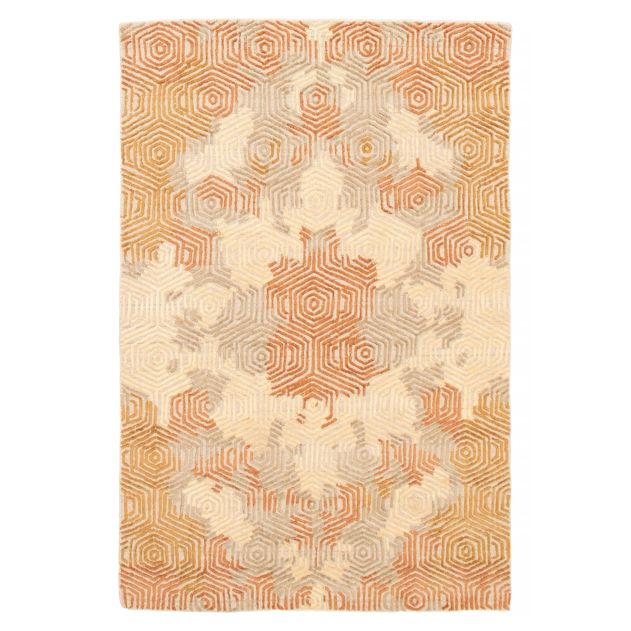 ECARPETGALLERY Hand-knotted Tangier Copper Wool Rug - 5'2 x 7'11