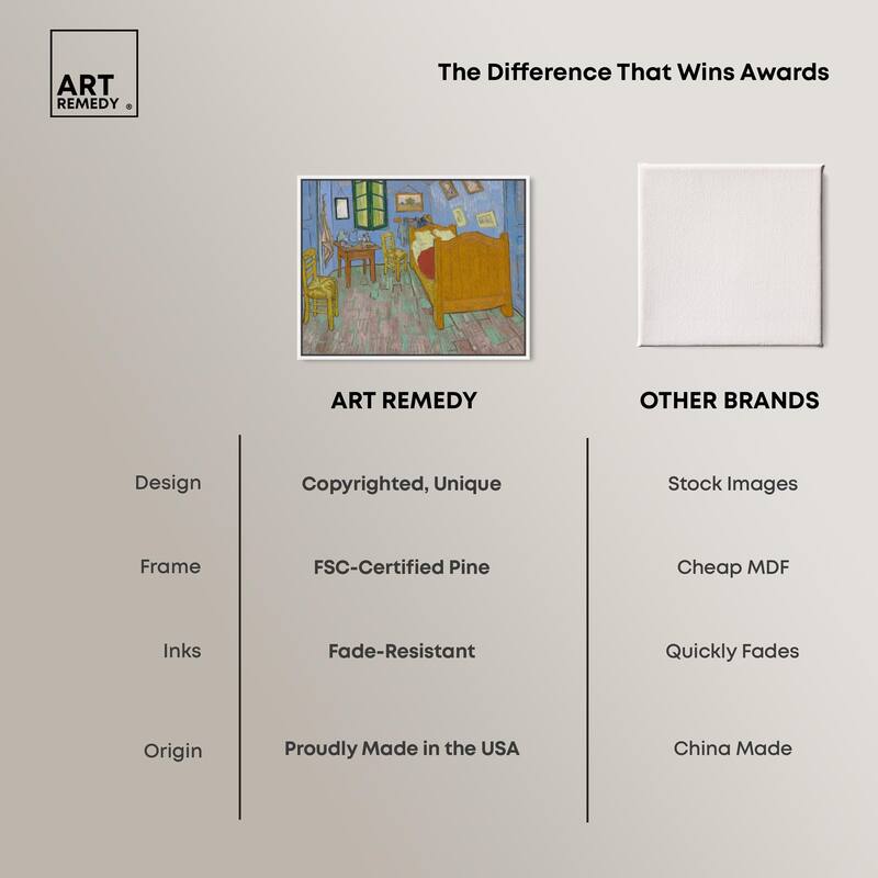 The Bedroom Canvas by Art Remedy