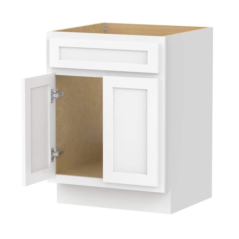 Vanity Art 24-inch Solid Wood Single Sink Bathroom Vanity Cabinet