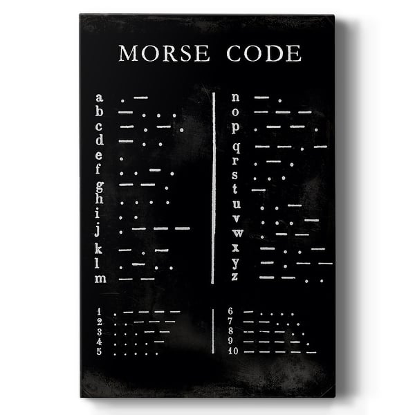 Morse Code Using Bells Morse Code Chart Premium Gallery Wrapped Canvas - Ready to Hang - Bed ...
