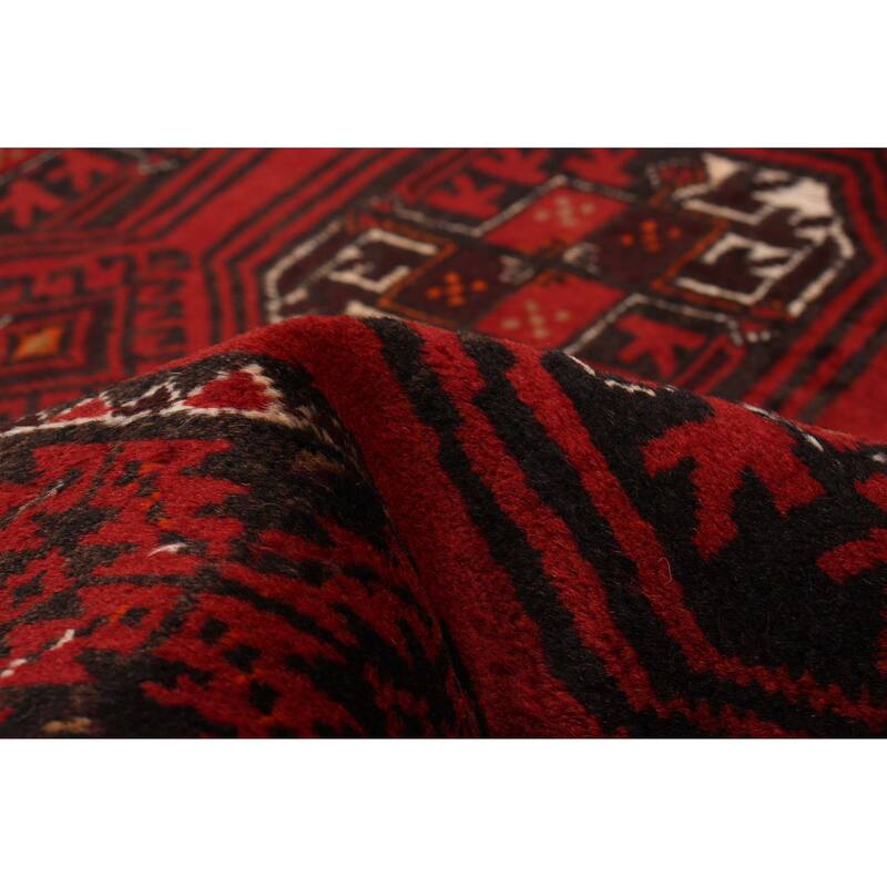 ECARPETGALLERY Hand-knotted Royal Baluch Red Wool Rug - 3'6 x 6'3