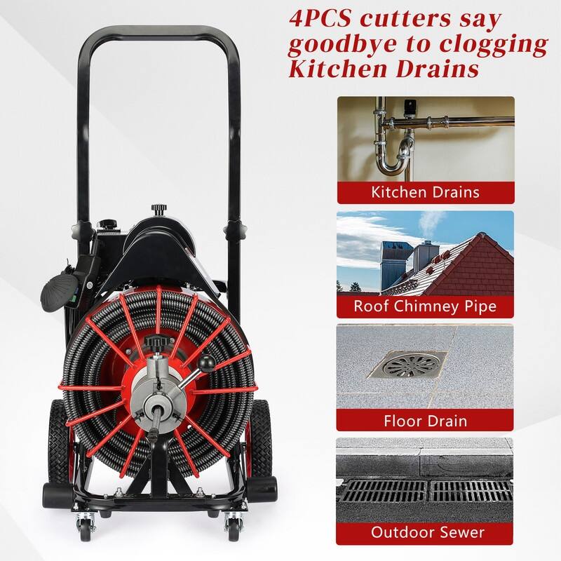 100Ft Electric Drain Cleaner Machine