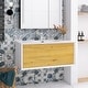 preview thumbnail 16 of 35, Bathroom Vanity in F.Oak with Integrated Solid Surface Top