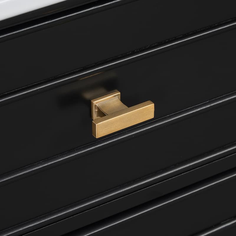 20-Inch Bathroom Vanity with Sink,Solid Wood Legs,Adjustable Shelf,Tilt-Out Drawer,Zinc Alloy Knobs