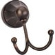 preview thumbnail 1 of 0, Elements Double Hook Robe Hook from the Newbury Collection Brushed Oil Rubbed Bronze