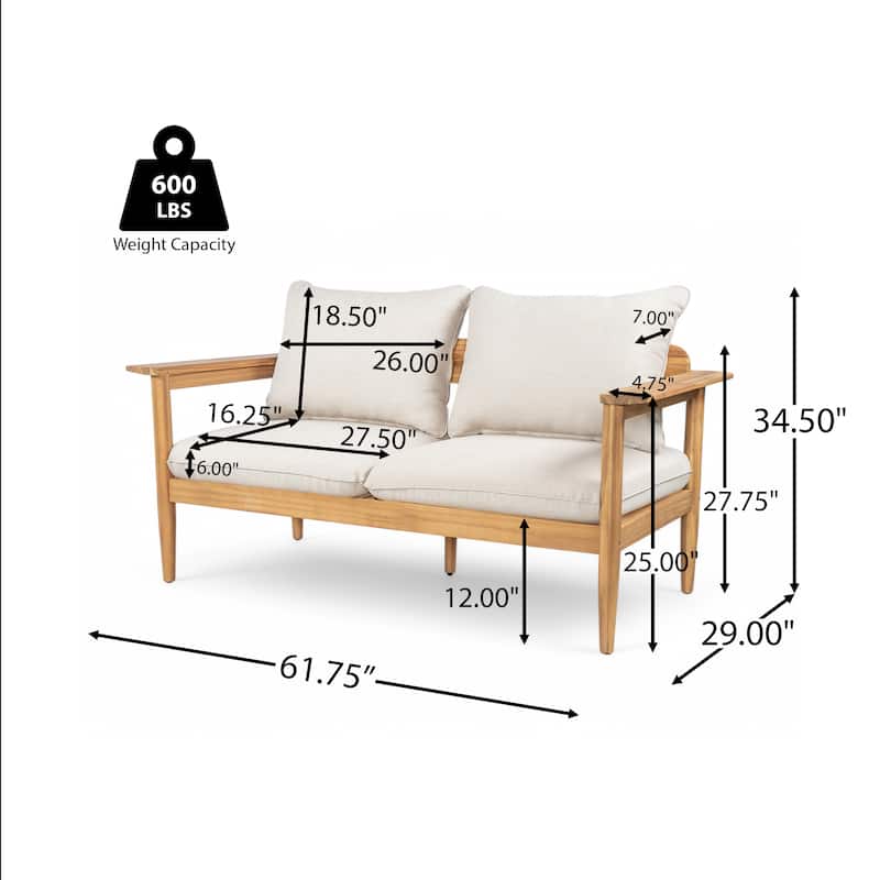 Christopher Knight Home- Quillon Outdoor Acacia Wood Seating Set