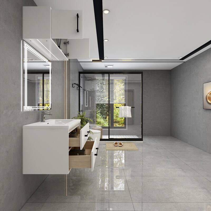 Victoria 24'' Wall-Mounted Vanity Set with Motion Sensor LED light Top Cabinet